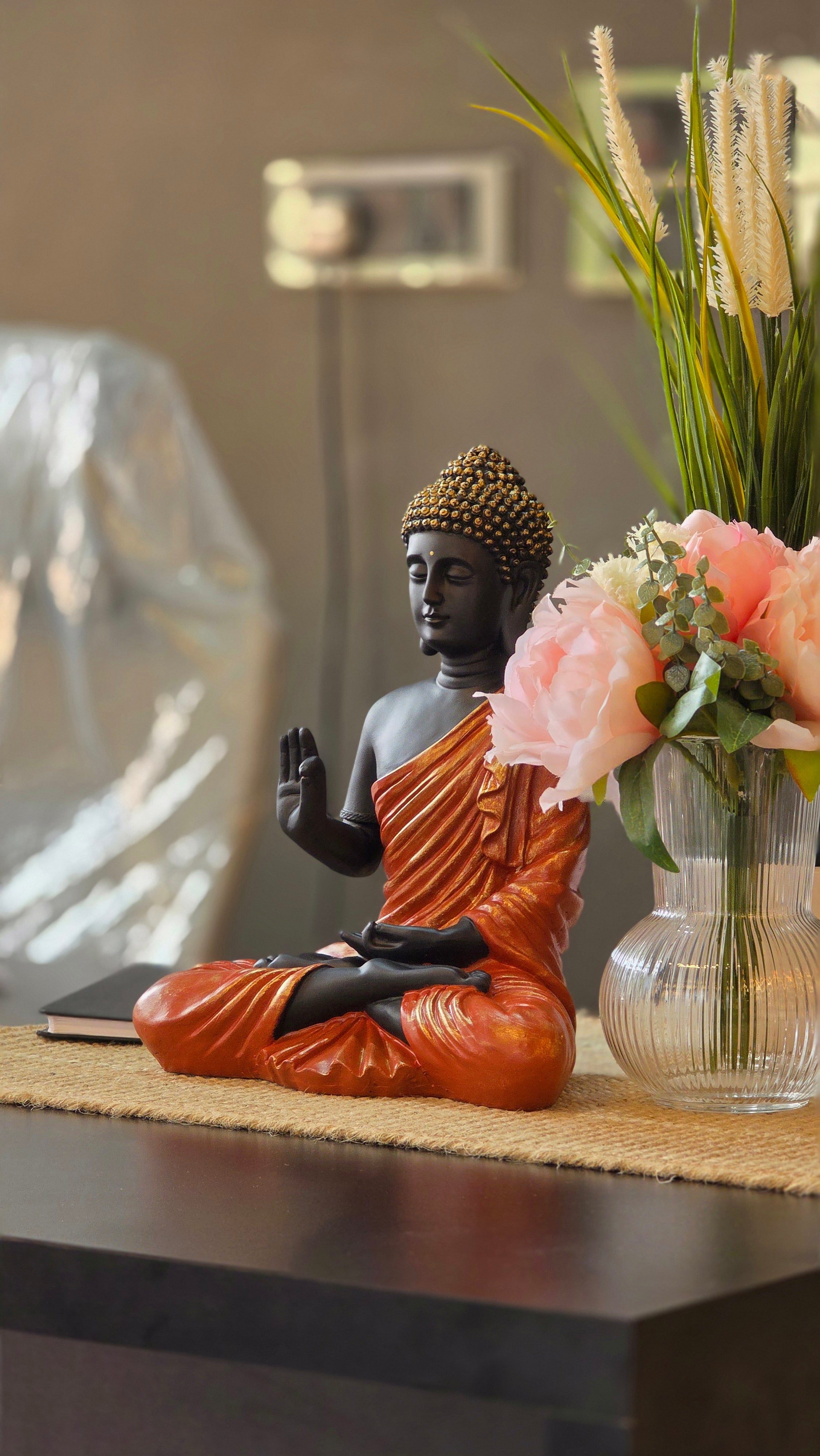 Akashwani Blessing Buddha Statue for Indoor 15 inches