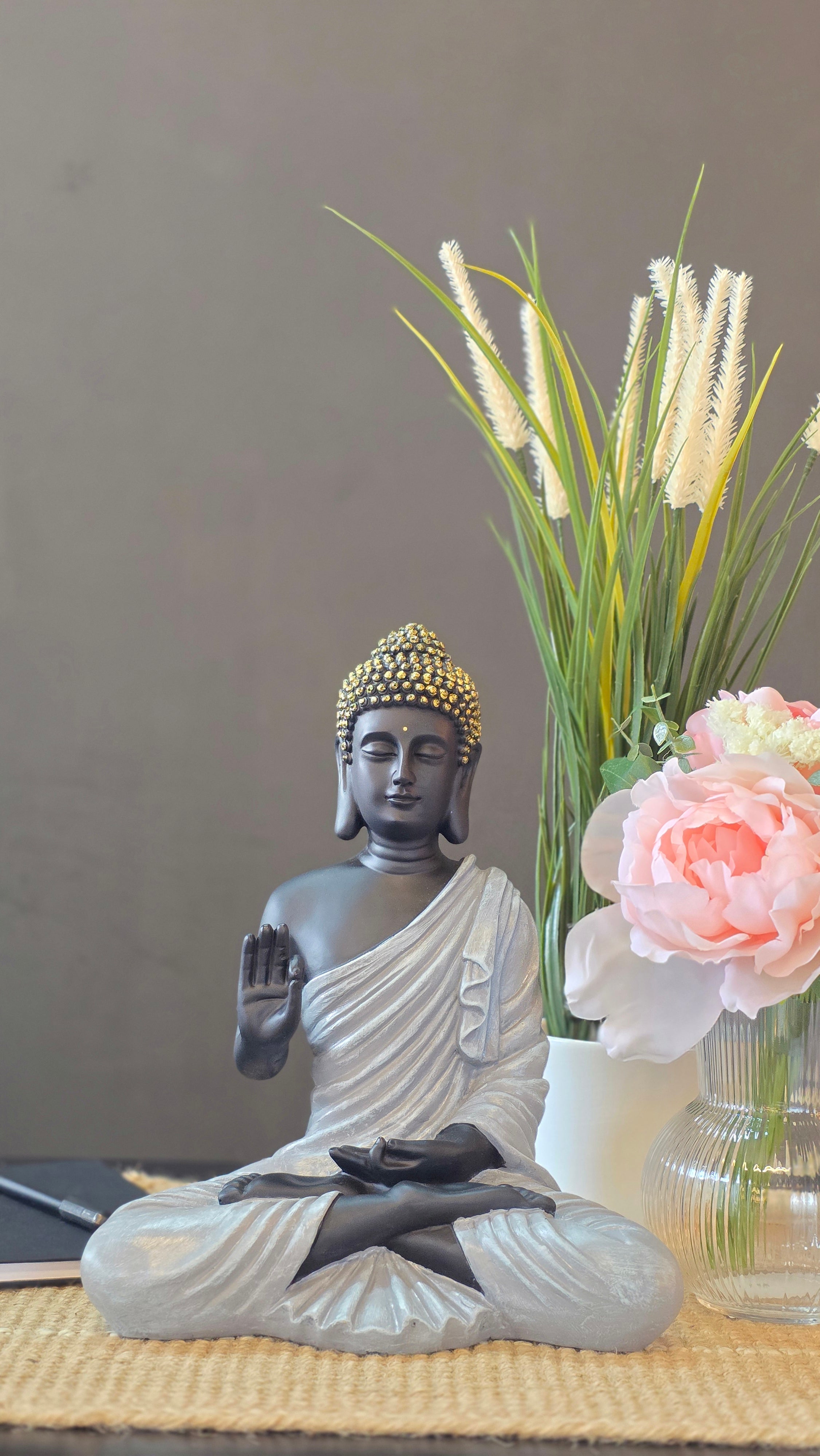 Bless Your Space with Akashwani’s Indoor Blessing Buddha Statue (12-Inch)