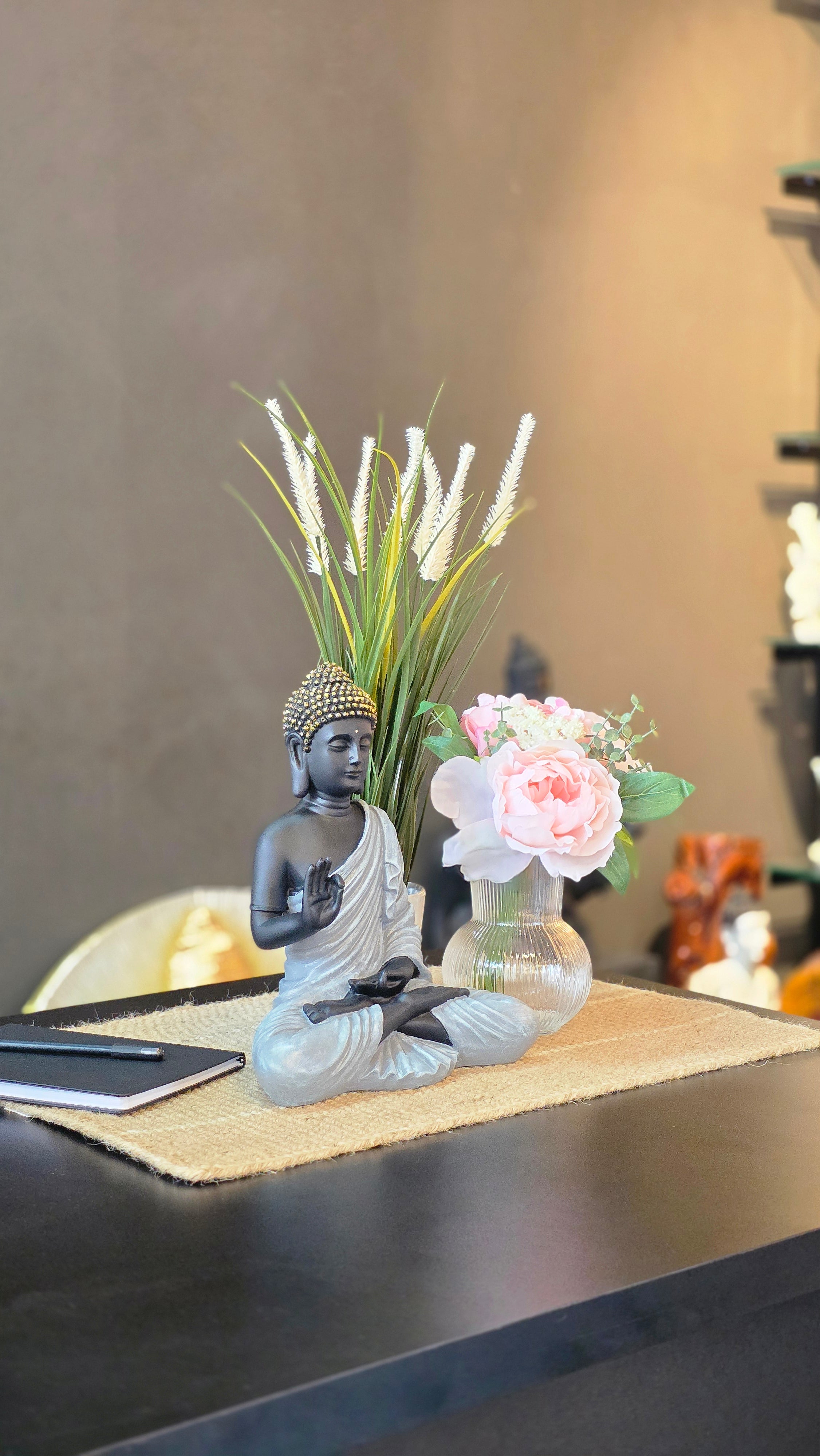 Bless Your Space with Akashwani’s Indoor Blessing Buddha Statue (12-Inch)