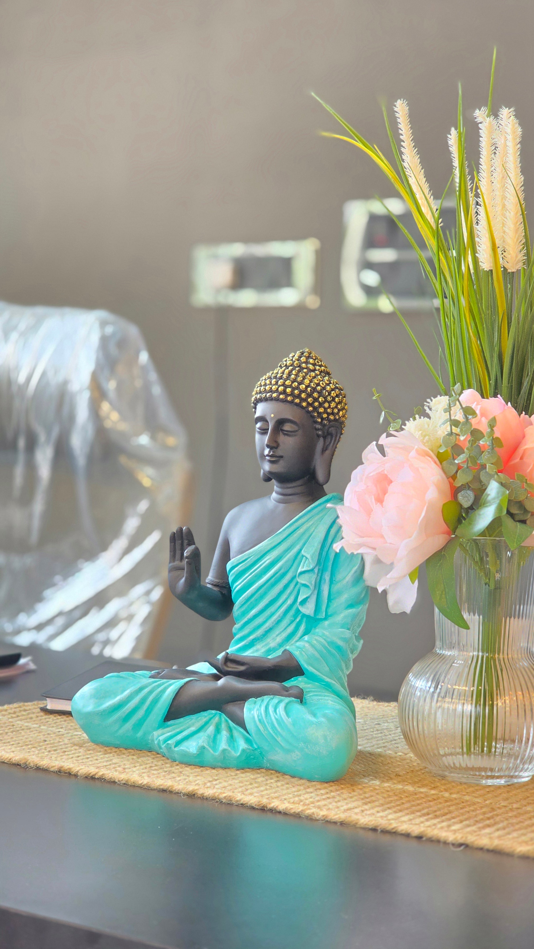 Akashwani Blessing Buddha Statue for Indoor 12 inches