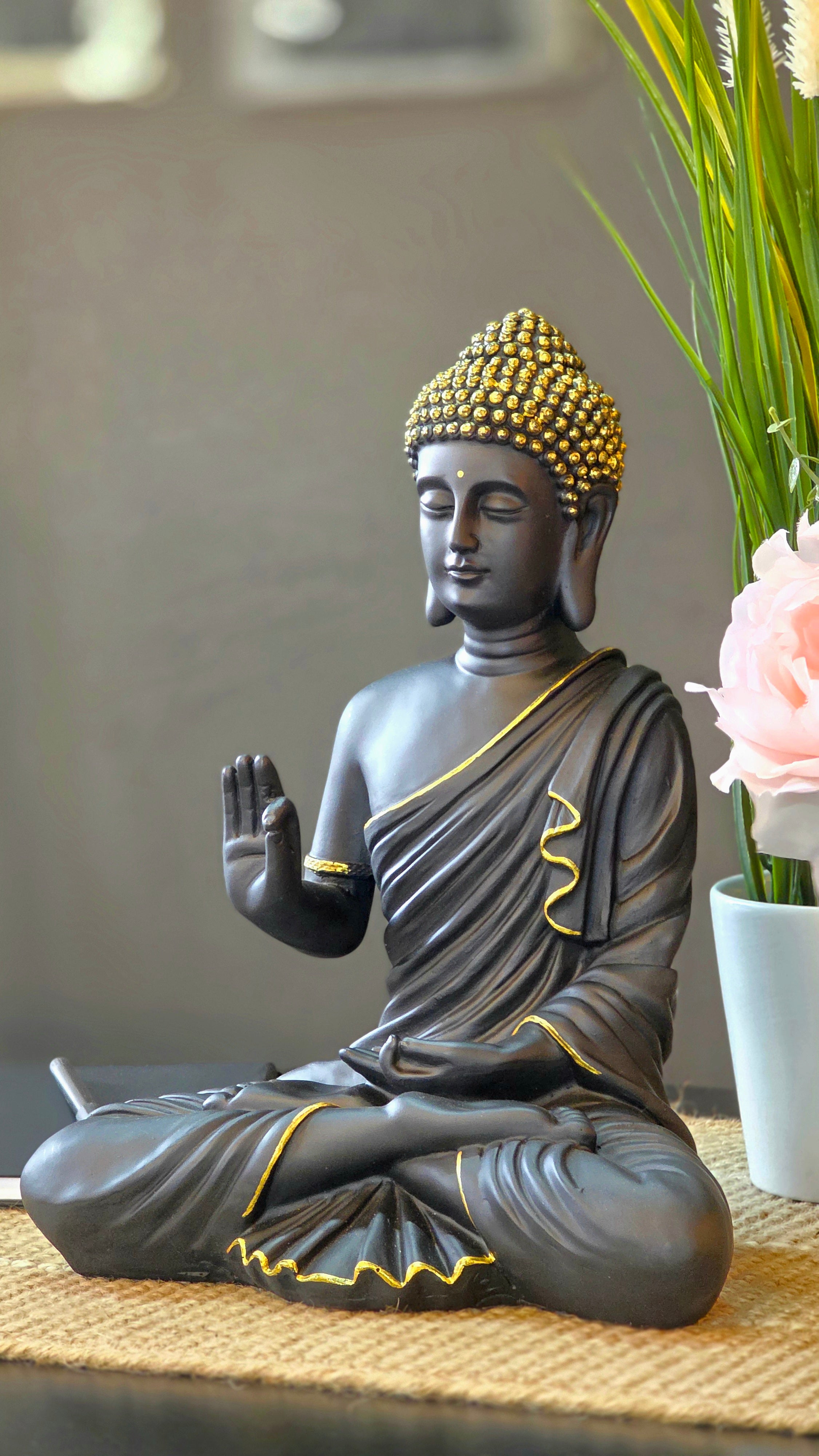 Akashwani Blessing Buddha Statue for Indoor 12 inches