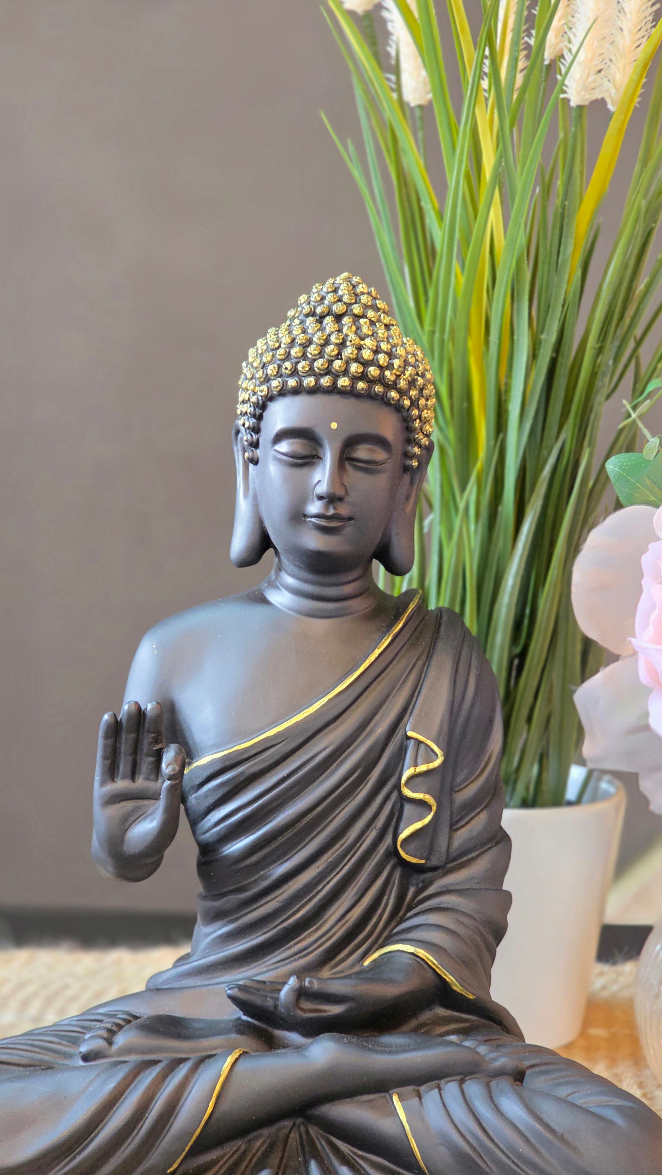 Akashwani Blessing Buddha Statue for Indoor 12 inches